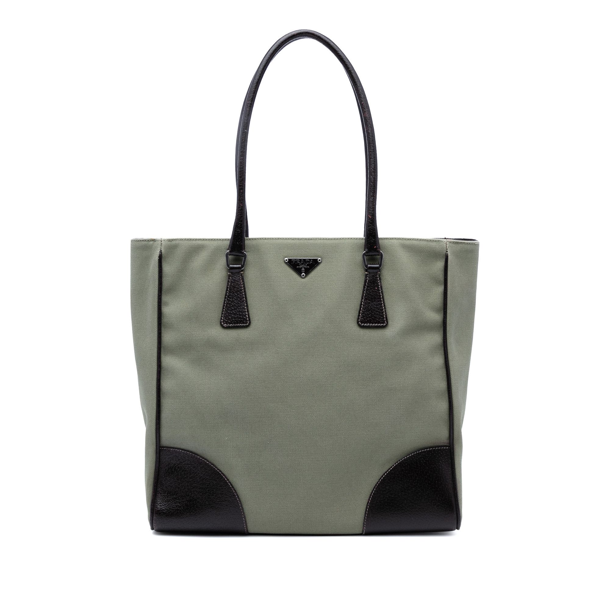 Prada Prada Cinghiale Trimmed Canvas Canapa Tote Size ONE SIZE - 1 Thumbnail