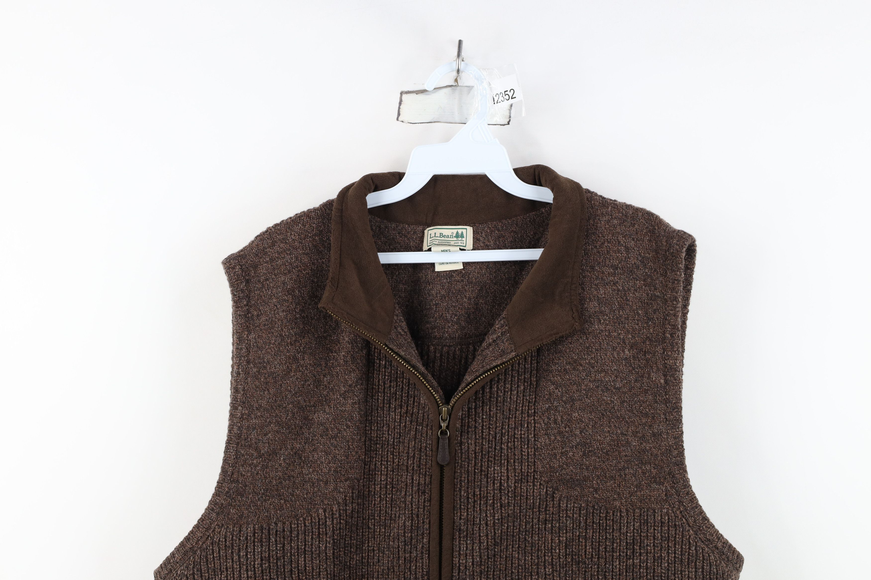 L.L. Bean Vintage LL Bean Merino Ribbed Knit Sweater Vest Jacket Brown Size US XL / EU 56 / 4 - 2 Thumbnail