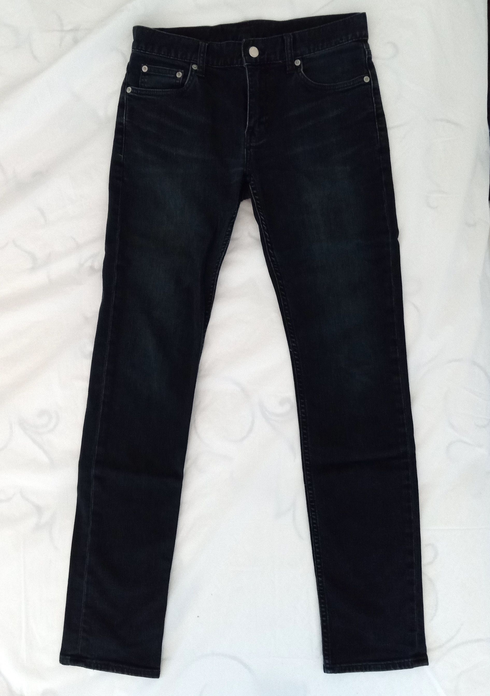 Blk Dnm BLK DNM mens slim fit black jeans denim 32 x 31 Size US 32 / EU 48 - 1 Thumbnail