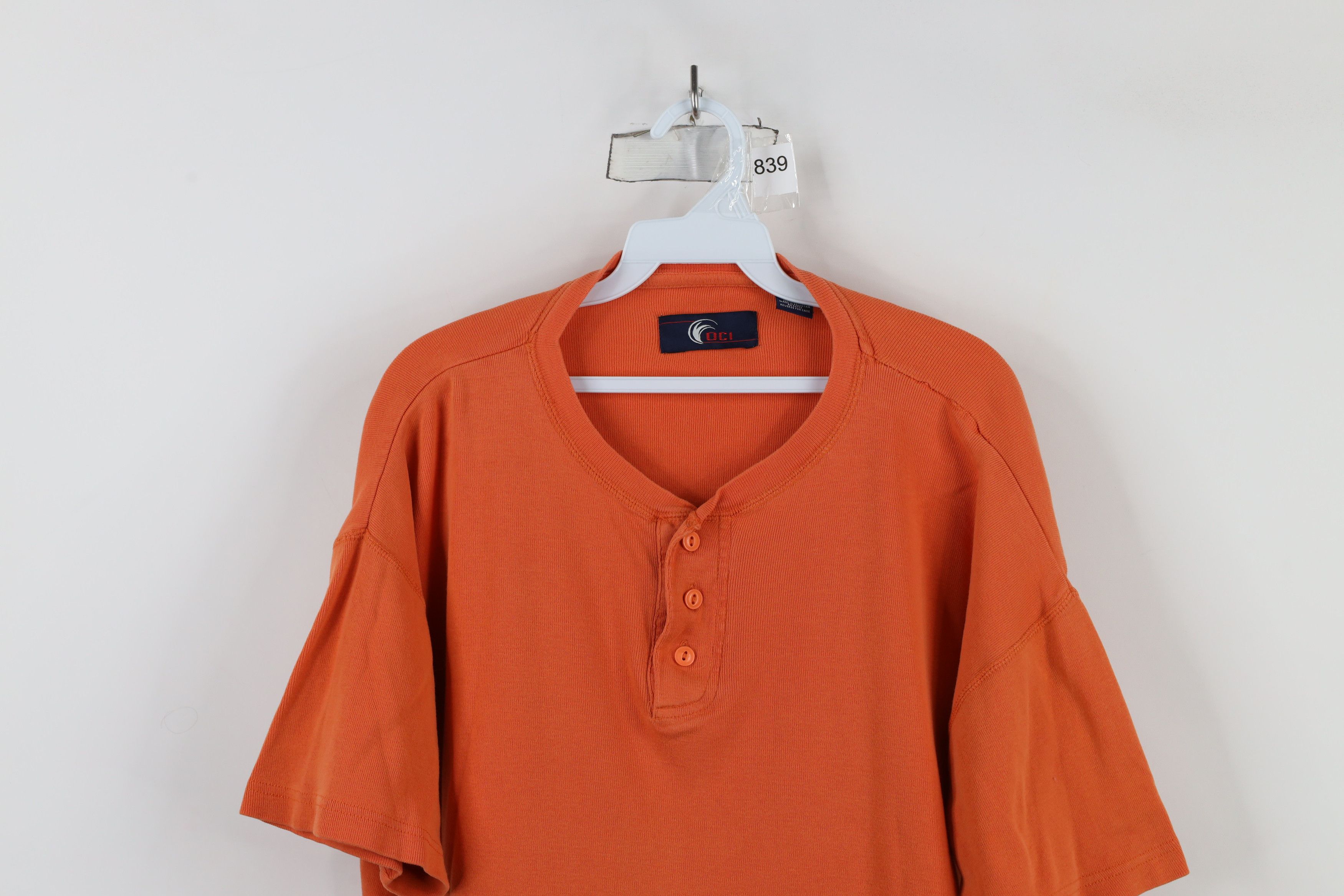 Vintage Vintage 90s Streetwear Baggy Fit Ribbed Knit Henley T-Shirt Size US L / EU 52-54 / 3 - 2 Thumbnail