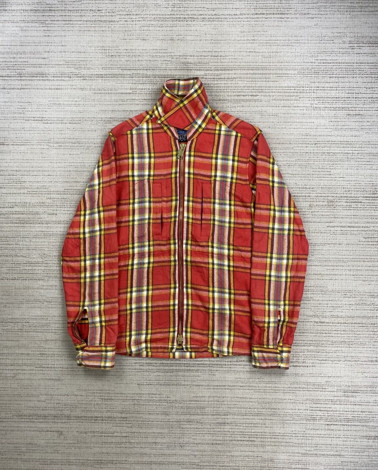 If Six Was Nine × Japanese Brand × Vintage Vintage Vel Vet Blue Red Checked Flannel Jacket Size US M / EU 48-50 / 2 - 5 Thumbnail
