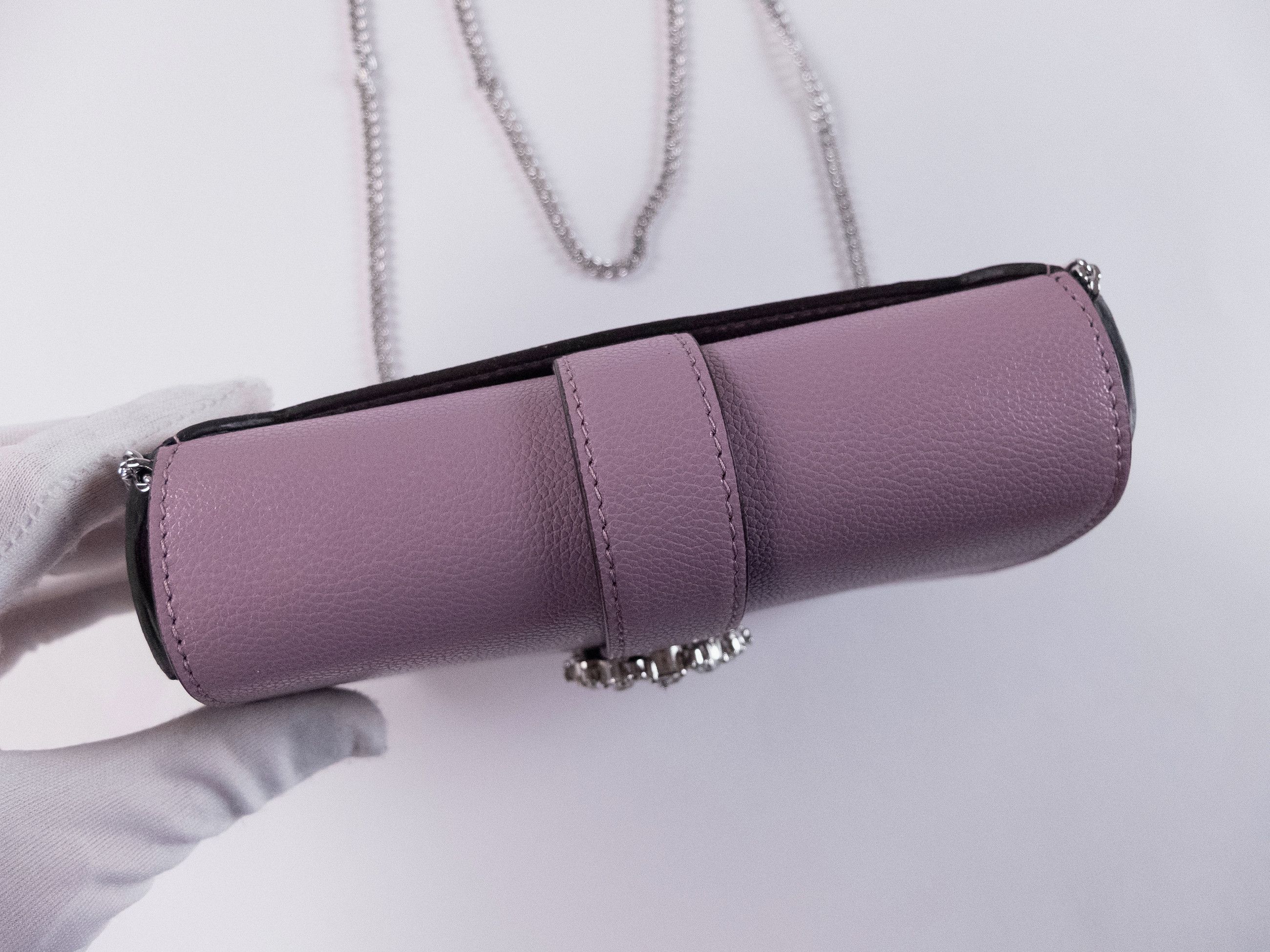 Jimmy Choo JIMMY CHOO Cheri pink purple small crossbody chain strap bag Size ONE SIZE - 4 Thumbnail