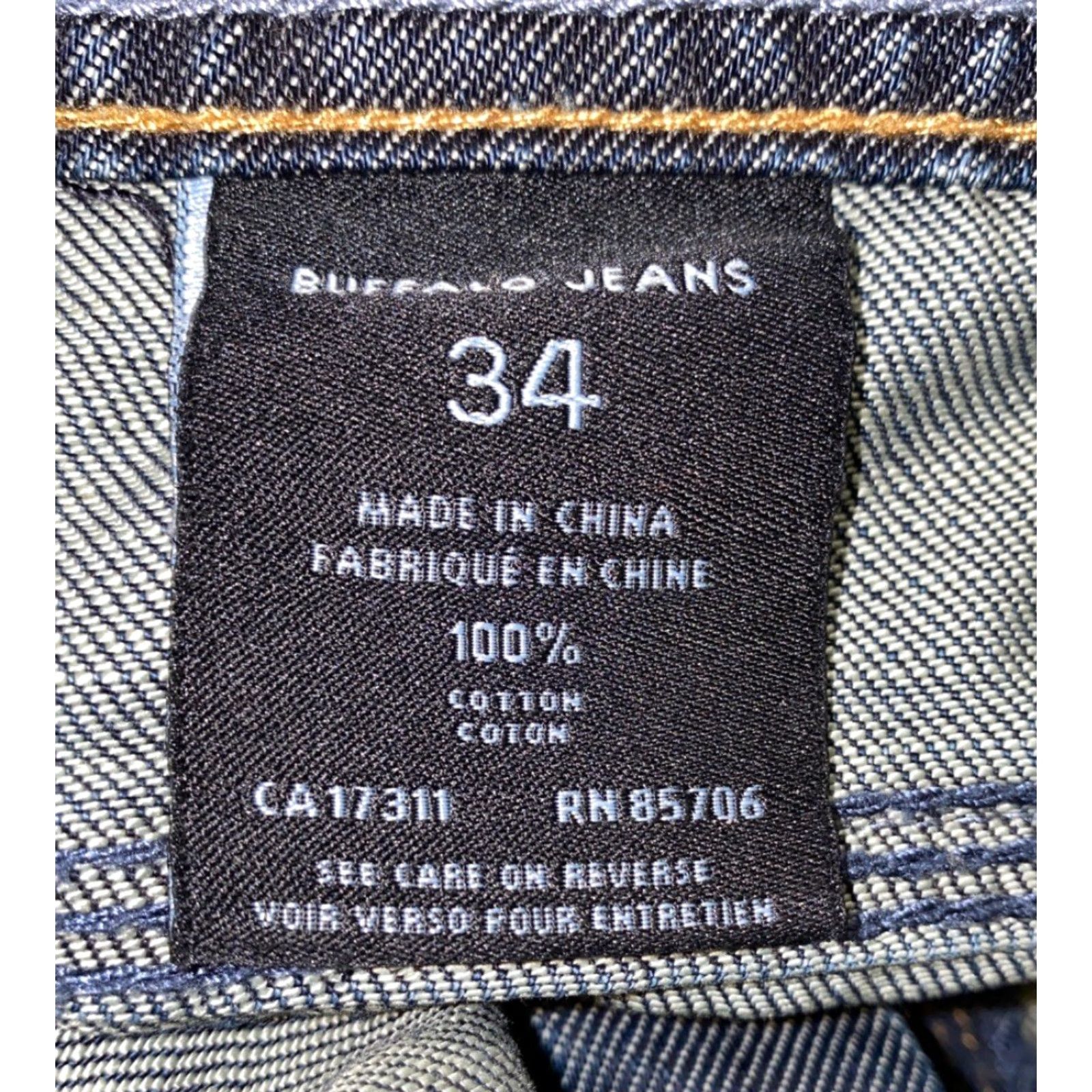 Denime Buffalo Jeans Mens 36 In Blue Denim Zip Fly Jeans Size US 36 / EU 52 - 5 Thumbnail