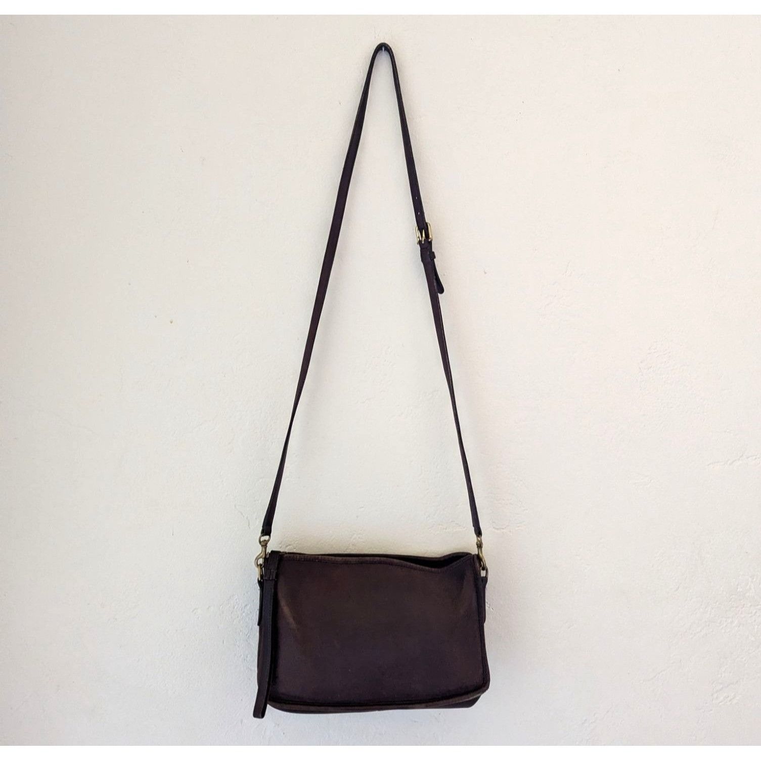 Coach True Vintage Coach NYC Basic Bag Brown Leather Crossbody Han Size ONE SIZE - 15 Thumbnail