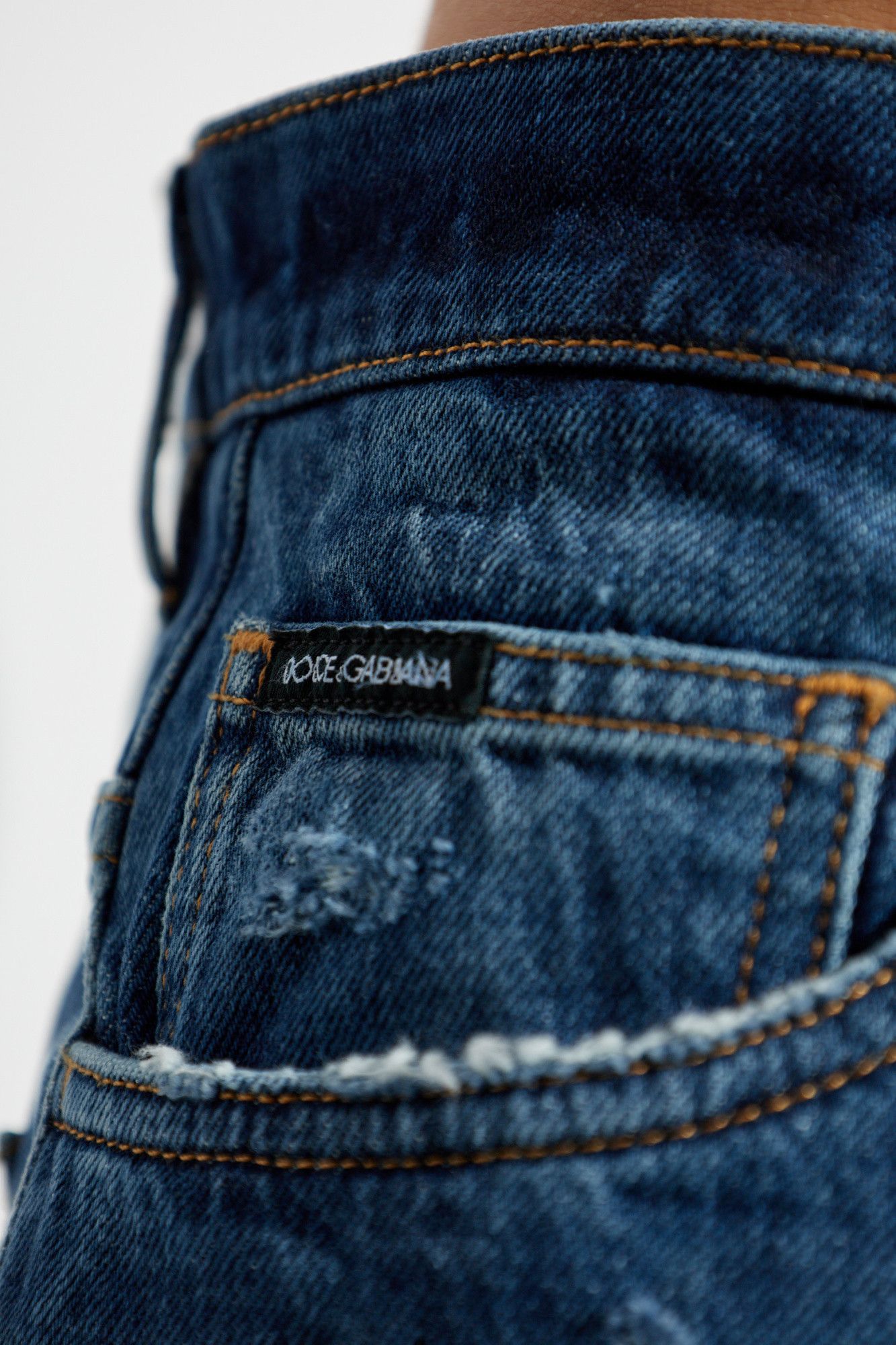Dolce & Gabbana o1s22i1n0225 Distressed Loose Fit Jeans in Blue Size US 34 / EU 50 - 5 Thumbnail