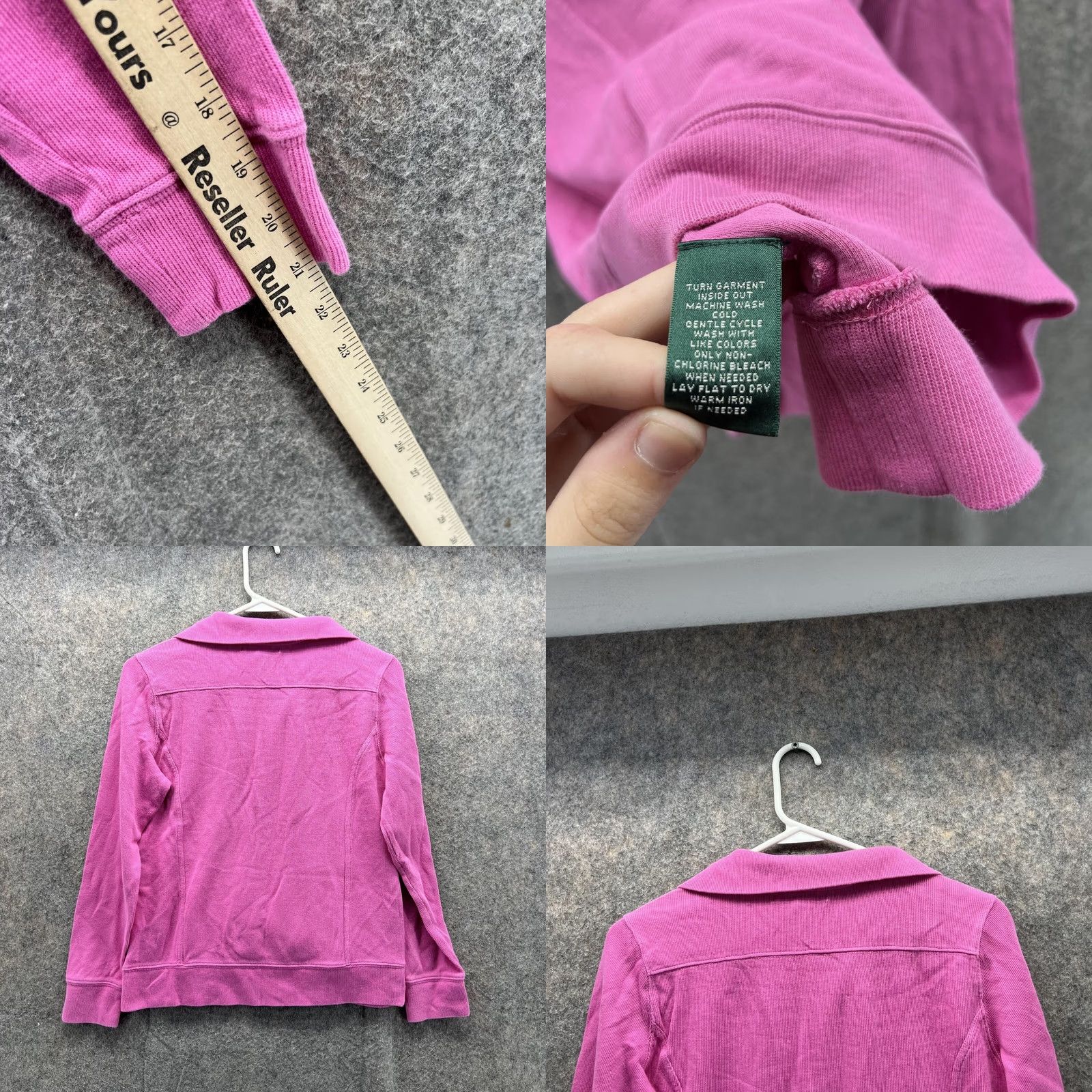 Ralph Lauren VINTAGE Lauren Ralph Lauren Sweater Women Small Pink Pullover Collared Snap Shirt Size S / US 4 / IT 40 - 8 Thumbnail