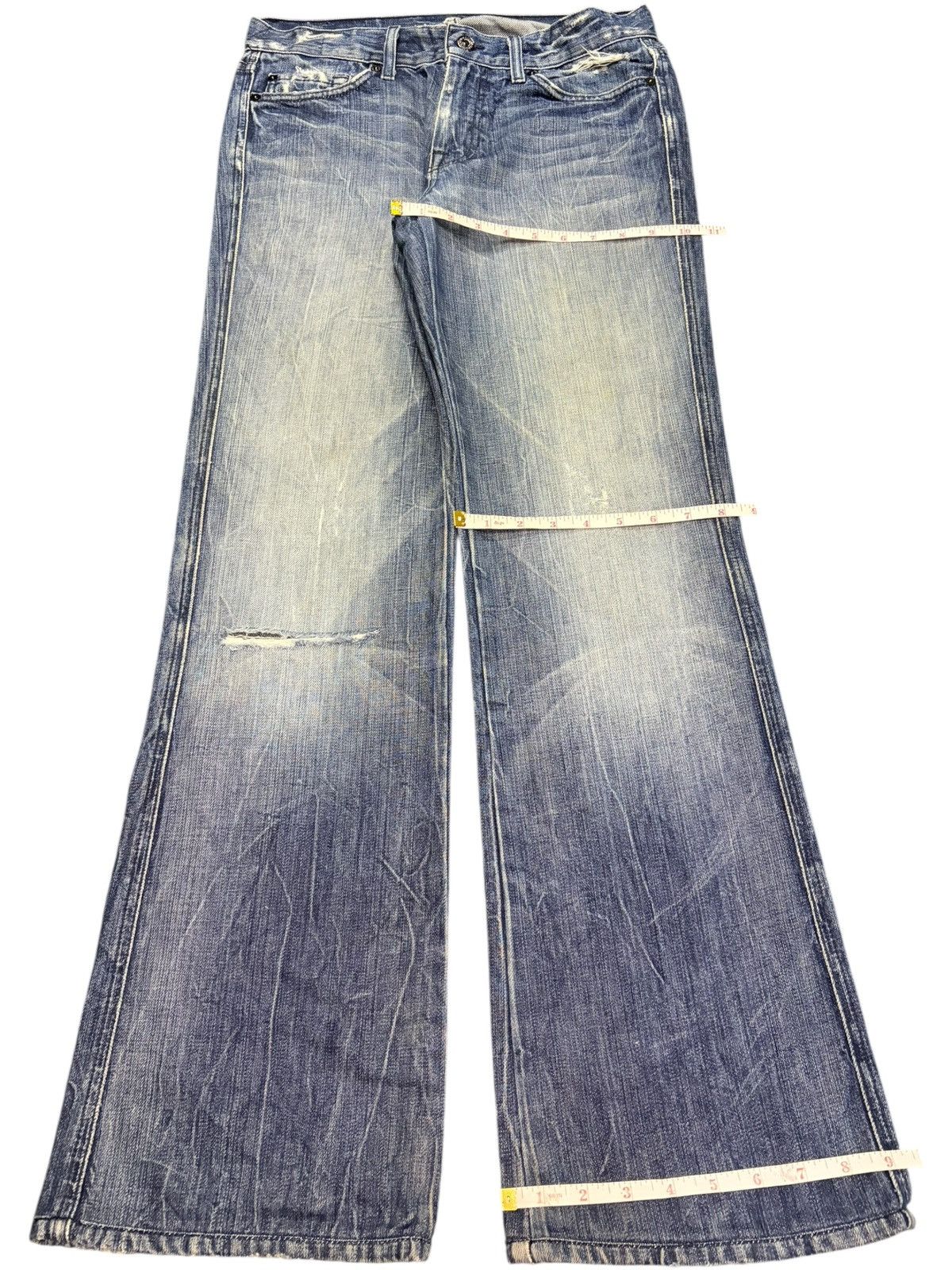 7 For All Mankind Vintage / Y2K 7 For All Mankind Distressed Flare Jeans Size US 30 / EU 46 - 8 Thumbnail