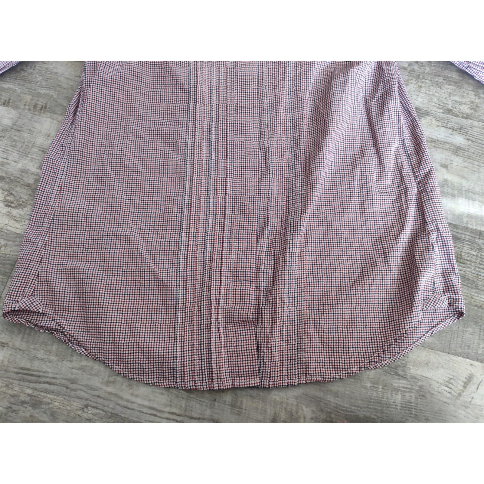 Uniqlo VINTAGE Uniqlo Womens Button Shirt XS Collared Casual Long Sleeve Cotton All Seasons Blue Red White Size XS / US 0-2 / IT 36-38 - 5 Thumbnail