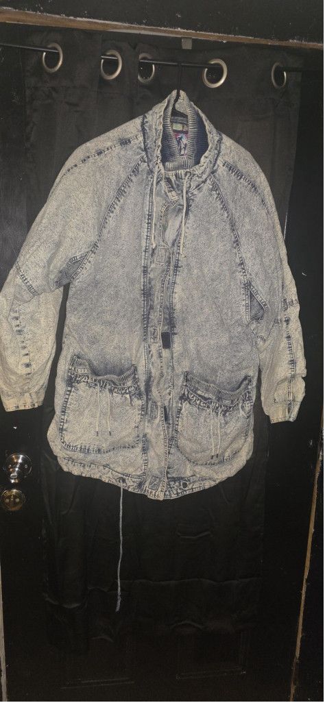 The Unbranded Brand Distressed Acid Wash Denim coat Rock Creek Women's 18/20 Size M / US 6-8 / IT 42-44 - 1 Thumbnail