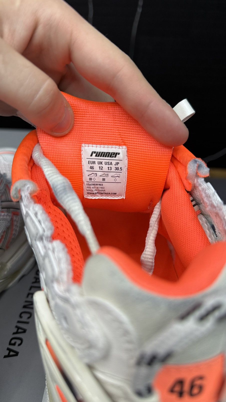 Balenciaga Balenciaga Runner White/Tangerine Size US 13 / EU 46 - 7 Thumbnail