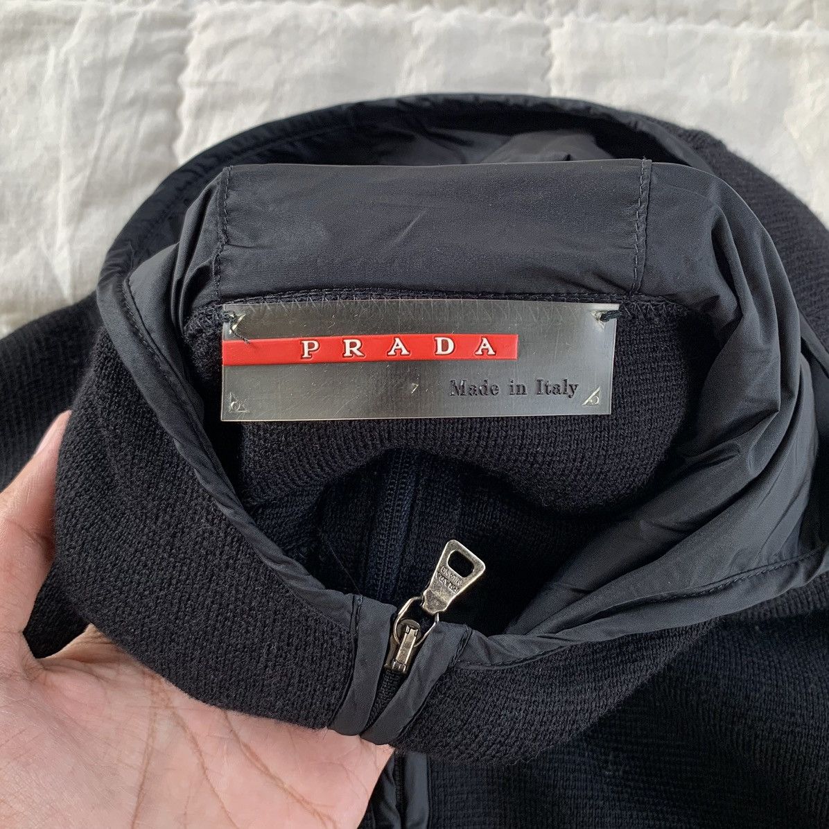 Prada PRADA Knit Crop Hoodie Size S / US 4 / IT 40 - 8 Thumbnail