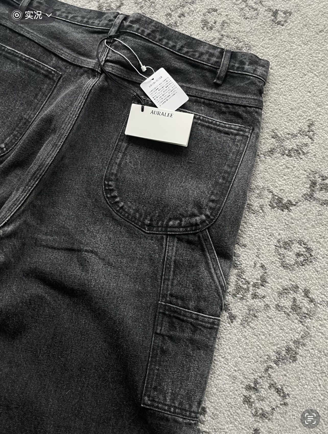 Auralee 24AW Heavy Faded Painter Black Size 5