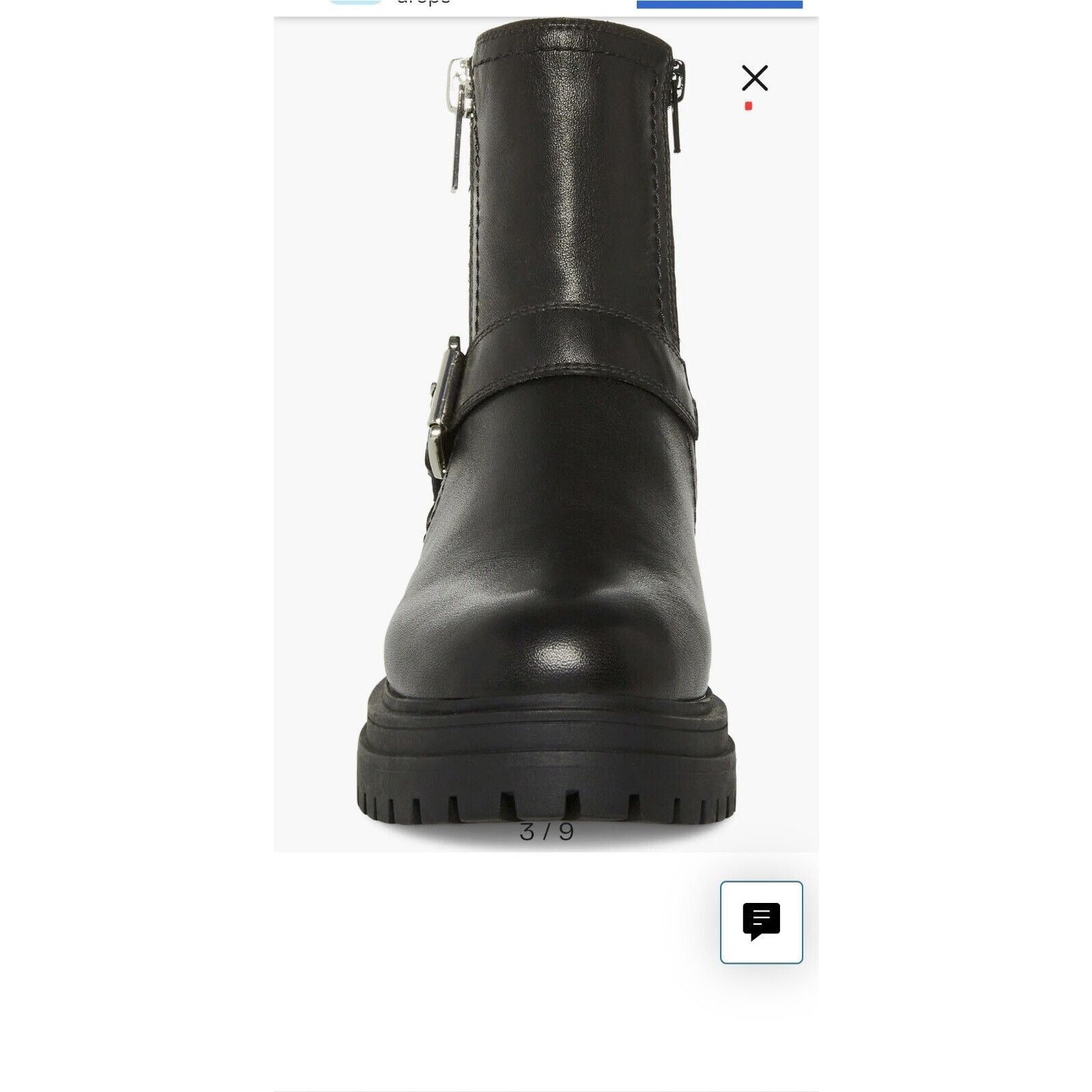 Nordstrom Blondo Garnet Lug Waterproof Black Leather Boot Women's 11 Size US 11 / IT 41 - 3 Thumbnail