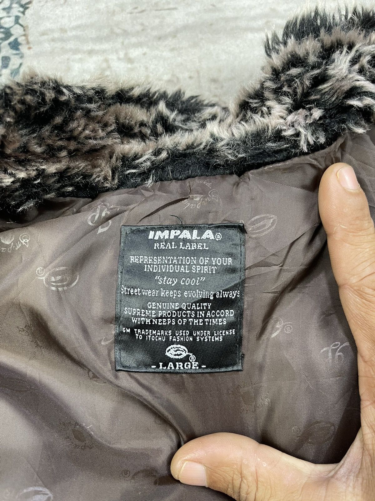 Japanese Brand Impala Fur Edge Trim Camo Graphic Zipper Rider Jackets Size US M / EU 48-50 / 2 - 12 Thumbnail