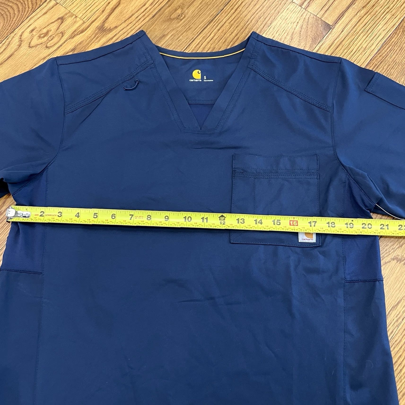 Carhartt VINTAGE Carhartt Men's Scrub Top V-Neck Blue Small Medical Nurse Doctor Size US S / EU 44-46 / 1 - 7 Thumbnail