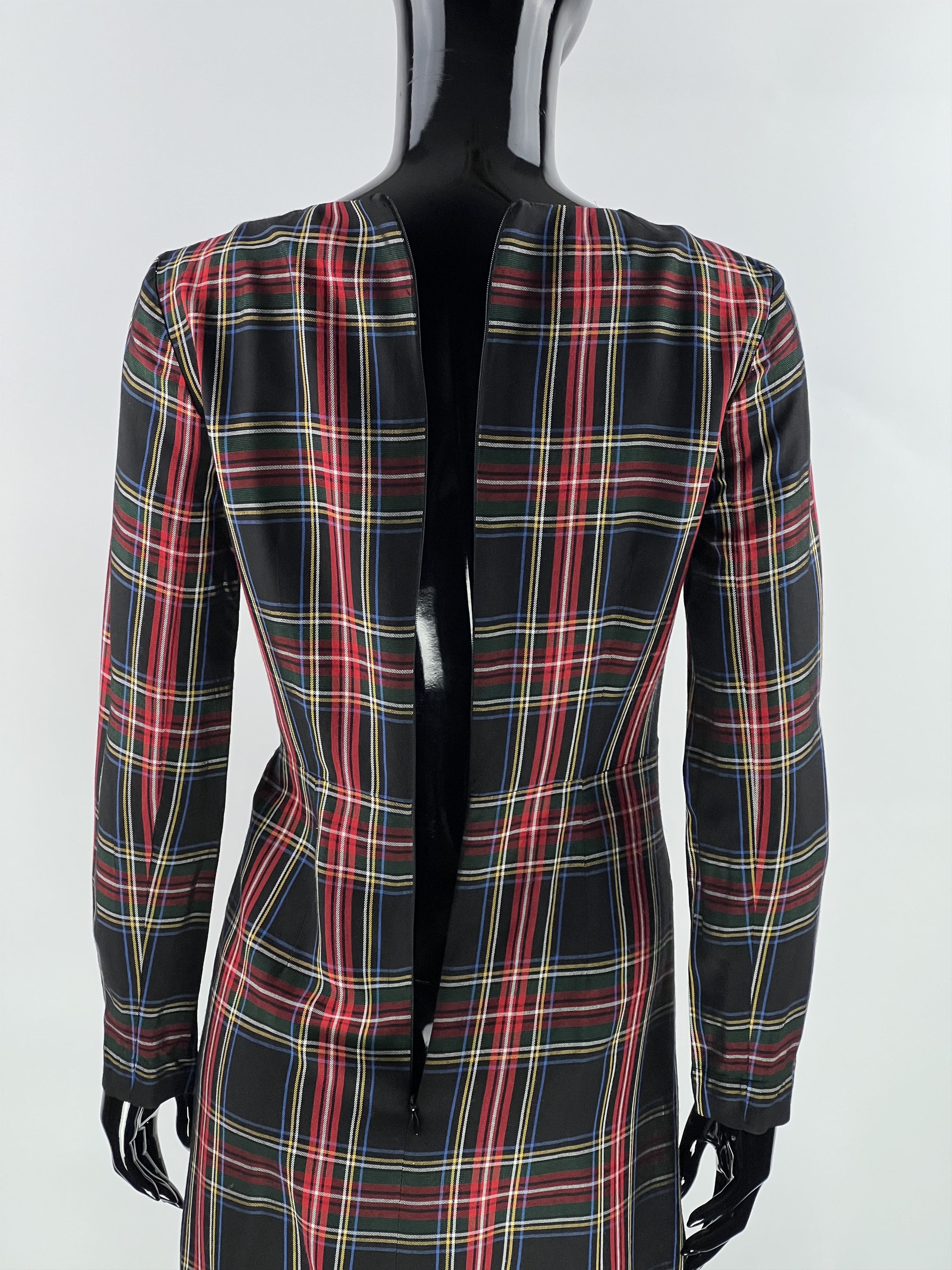 Maje Maje Check Long Sleeve Short Dress Size 1 Size S / US 4 / IT 40 - 4 Thumbnail
