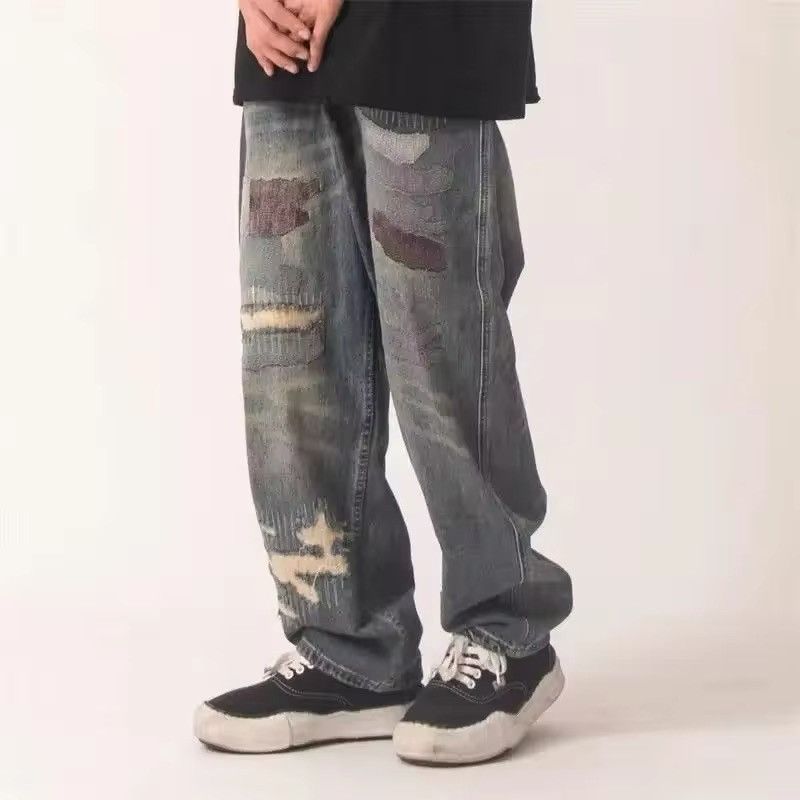 Jean Design Patchwork Baggy Jeans Size US 34 / EU 50 - 2 Thumbnail