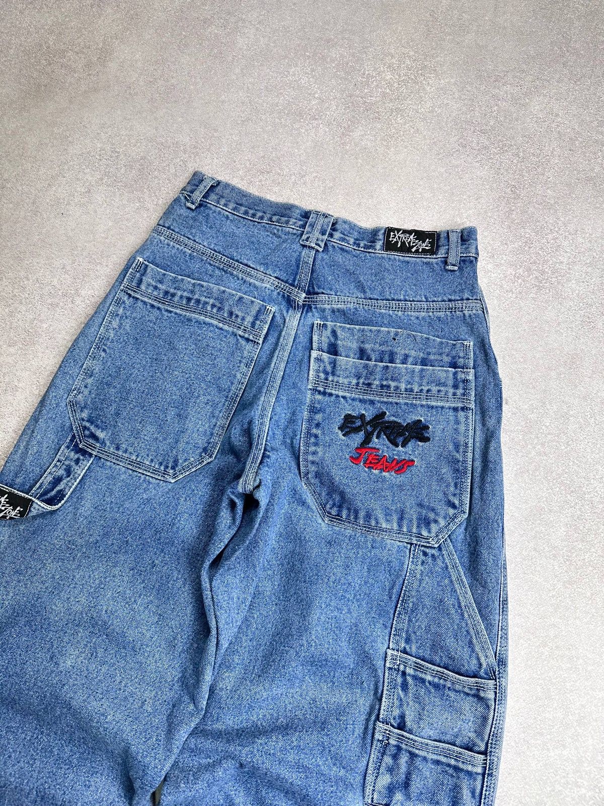 Japanese Brand Vintage JNCO Style Y2K Baggy Flared Jeans Pants 32 Size US 32 / EU 48 - 2 Thumbnail
