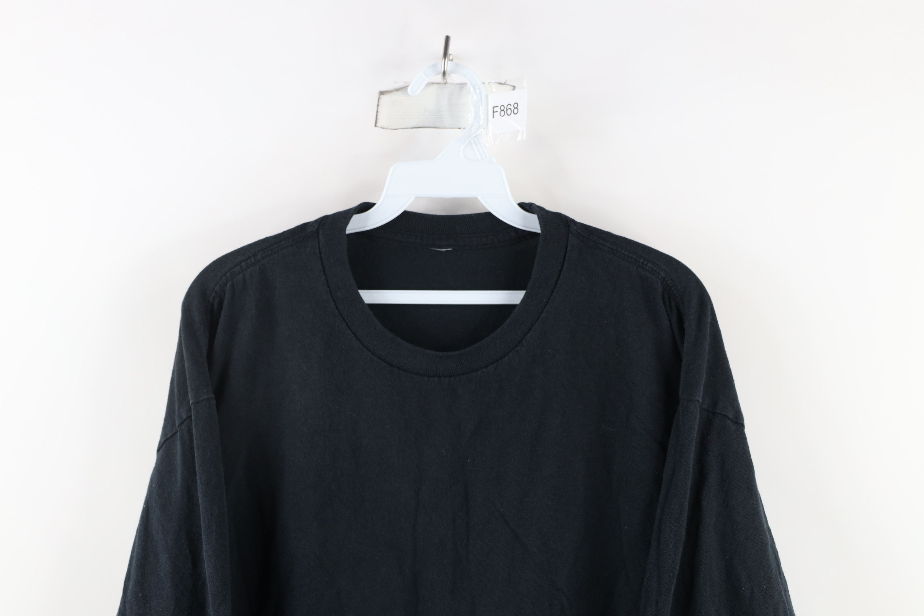Vintage Vintage 90s Streetwear Long Sleeve T-Shirt Black Cotton Size US L / EU 52-54 / 3 - 2 Thumbnail