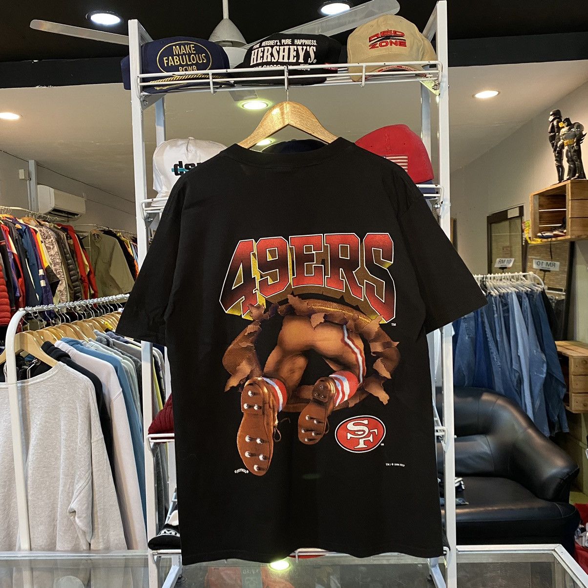 NFL × Salem Sportswear × Vintage Vintage 1994 San Francisco 49Ers Gold Miner Football T-Shirt Size US XL / EU 56 / 4 - 2 Thumbnail