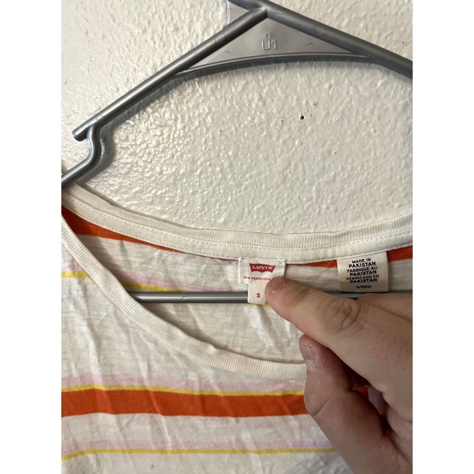 Levi's LEVI'S t-shirt Multicolor Stripe pocket Small short sleeves women's Size S / US 4 / IT 40 - 2 Thumbnail