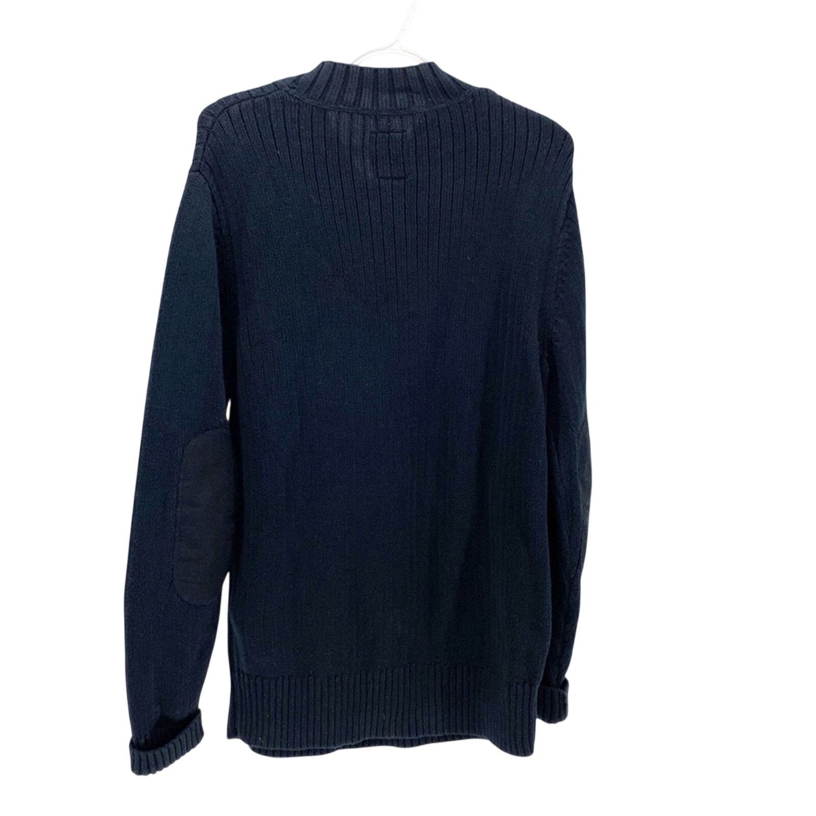 Levi's Levi’s black ribbed v neck elbow patch accent sweater cotton Size US L / EU 52-54 / 3 - 2 Thumbnail