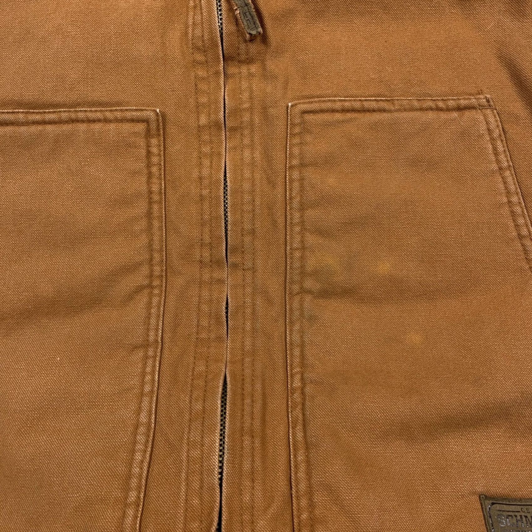 Vintage VINTAGE CE Schmidt Vest Men Medium Brown Duck Canvas Sherpa Lined Workwear Jacket Size US M / EU 48-50 / 2 - 5 Thumbnail