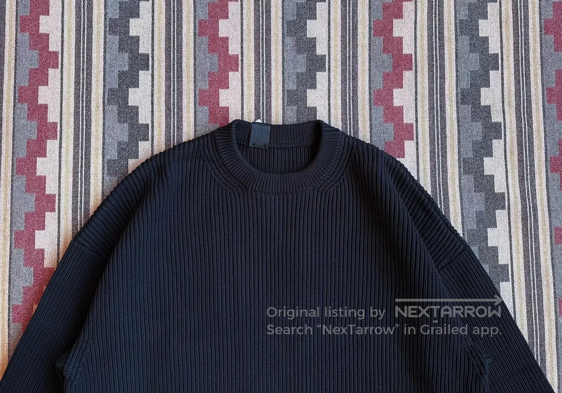 N.Hoolywood N.HOOLYWOOD CREWNECK WAFFLE KNIT SWEATER. Size US XL / EU 56 / 4 - 3 Thumbnail