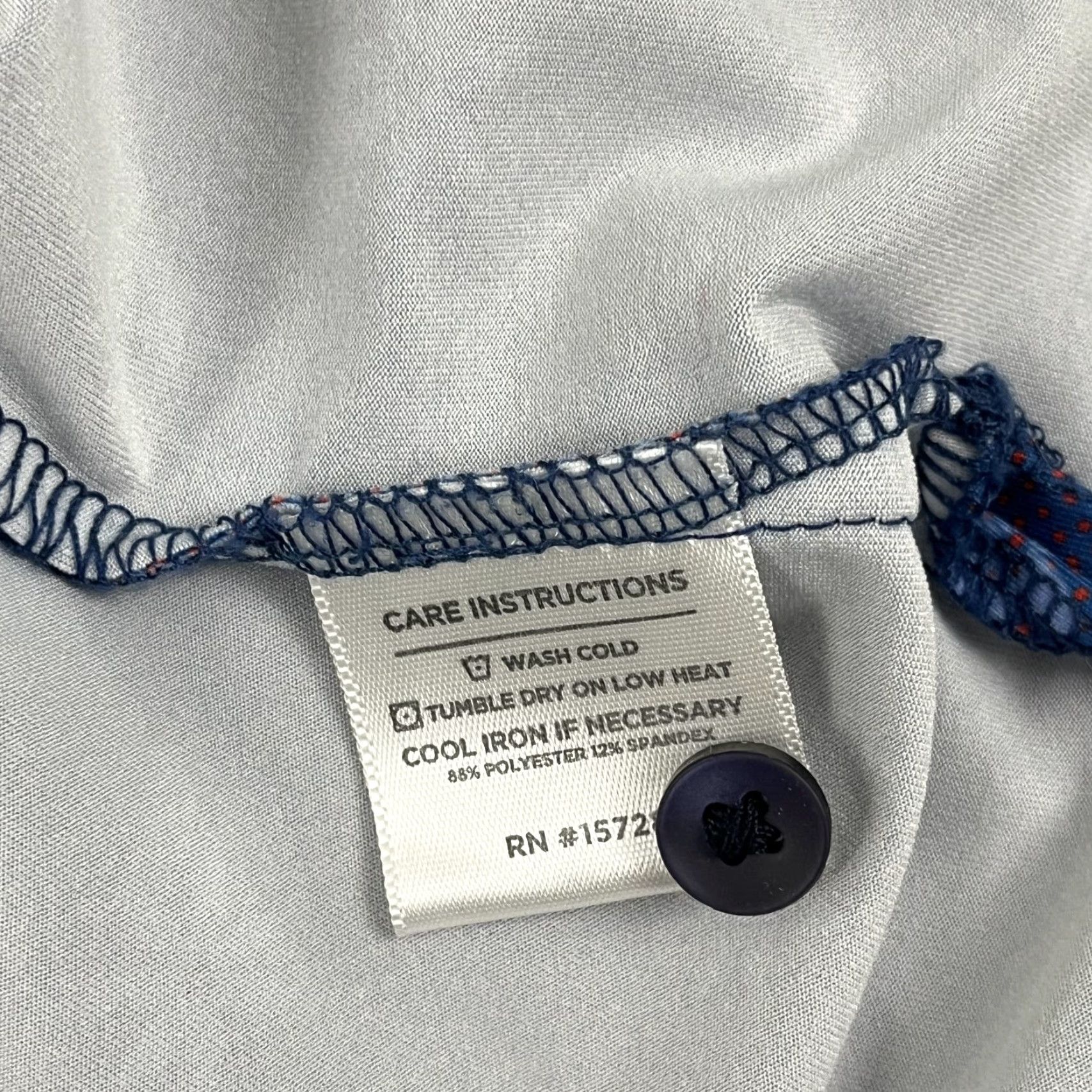 Mizzen+Main Mizzen + Main Polo Shirt Mens Medium Blue Floral Golf Performance Stretch Sport Shirt Size US M / EU 48-50 / 2 - 5 Thumbnail