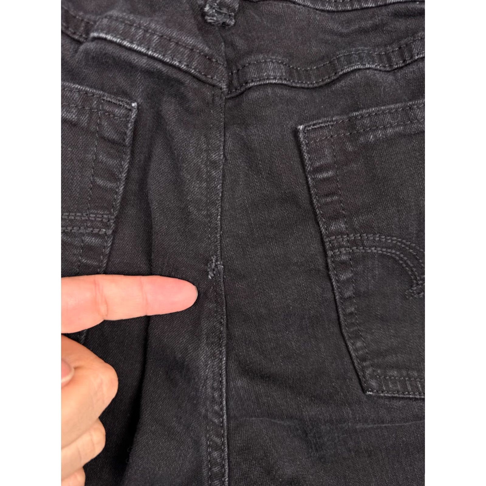 Wrangler Wrangler Jeans Womens Bootcut Denim Black 36x27 Mid Rise 17 Cotton Blend 5-Pocket Retro Slimming Logo Embroidered Size 38" / US 16 / IT 52 - 3 Thumbnail