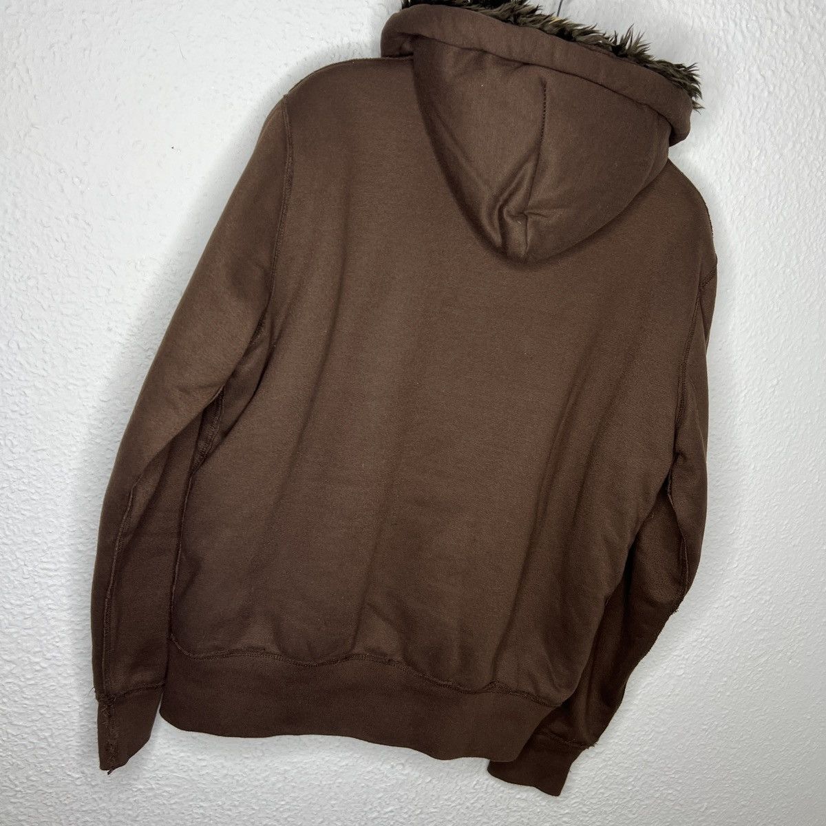 Abercrombie & Fitch If Six Was Nine Styled Fur Hoodie Sherpa Brown Big Logo Size US L / EU 52-54 / 3 - 9 Thumbnail