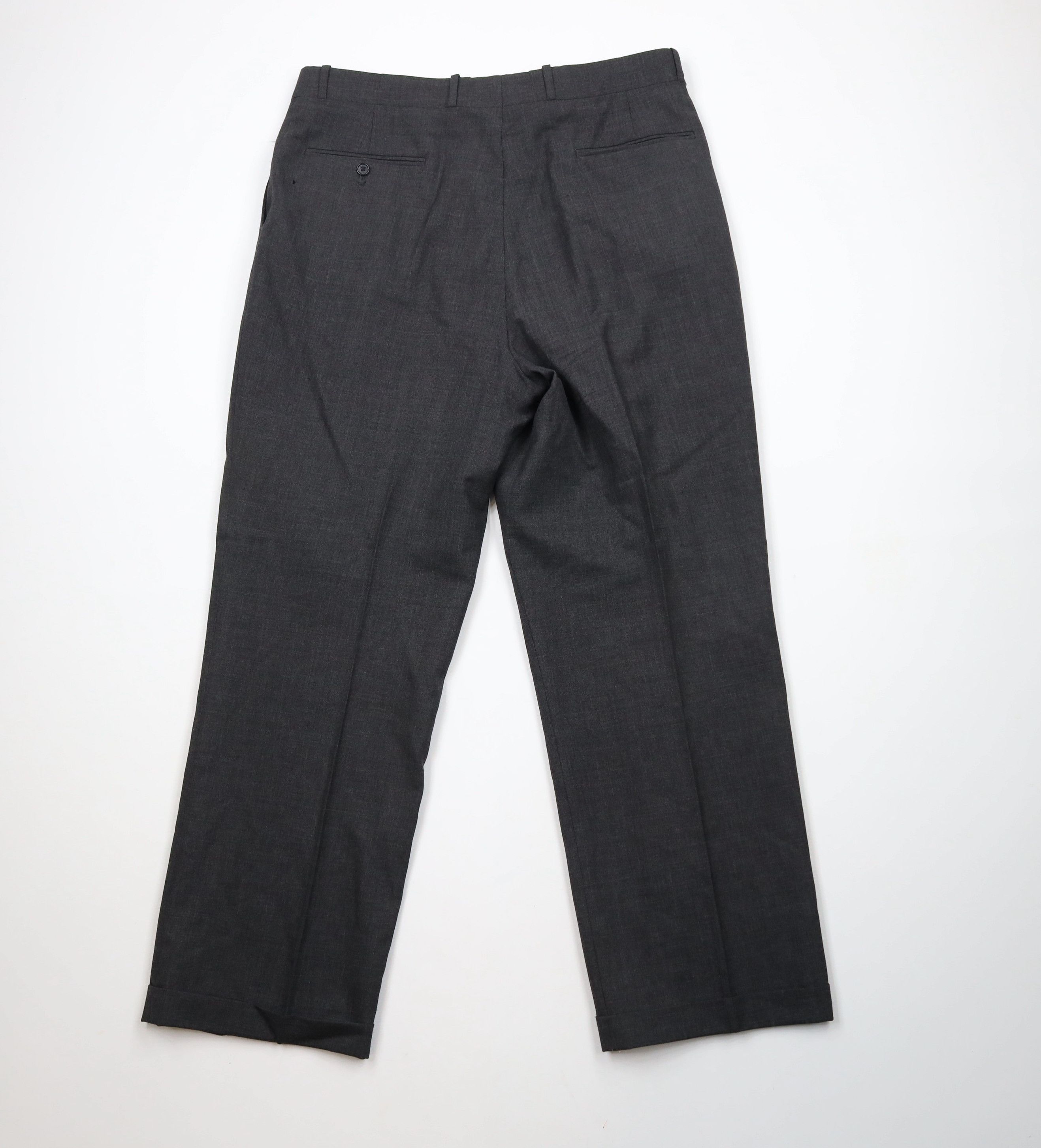 Vintage Vintage 90s Streetwear Pleated Cuffed Wide Leg Chino Pants Size US 34 / EU 50 - 13 Thumbnail
