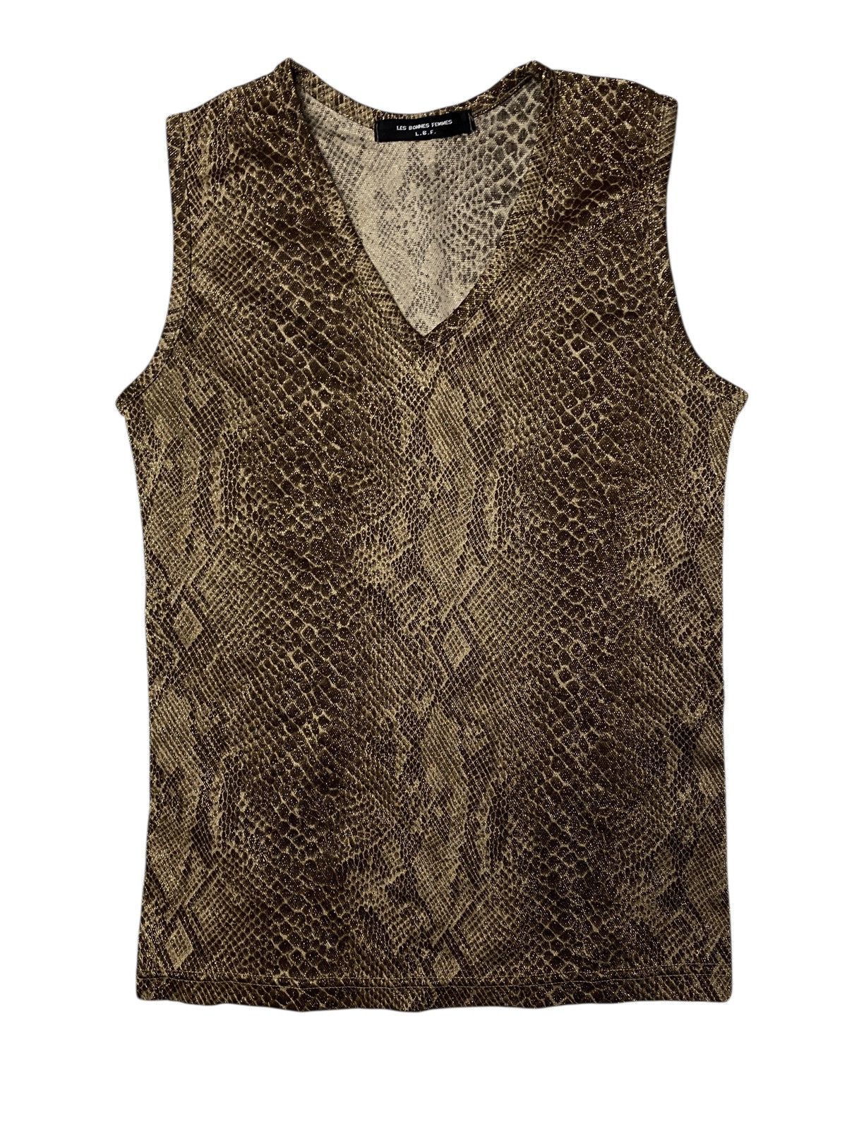 If Six Was Nine L.B.F Vkei Snakeskin Pattern Tanktop Size XS / US 0-2 / IT 36-38 - 1 Thumbnail
