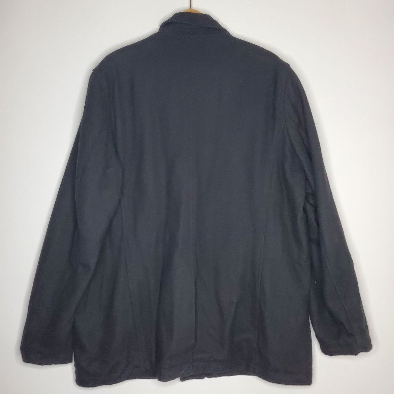 Guess Vintage 90s Guess Black Wool Military Coat Car Overcoat XL Size US XL / EU 56 / 4 - 3 Thumbnail