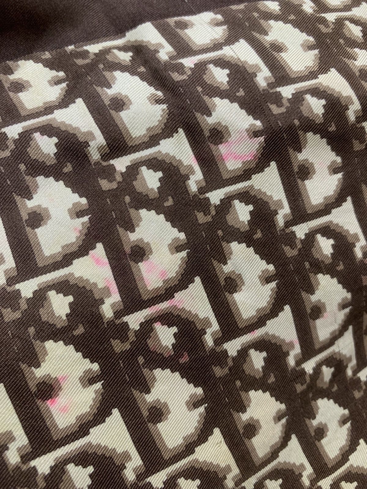 Christian Dior Monsieur Vintage Christian Dior Monogram Silk Brown Scarf Size ONE SIZE - 12 Thumbnail