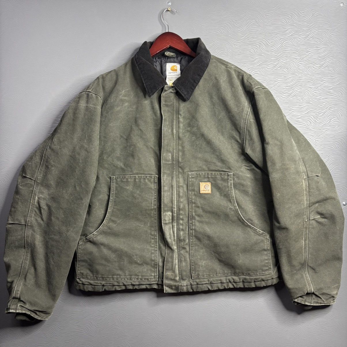 Carhartt Arctic Jacket Men's Large J22 MOS Green Quilted