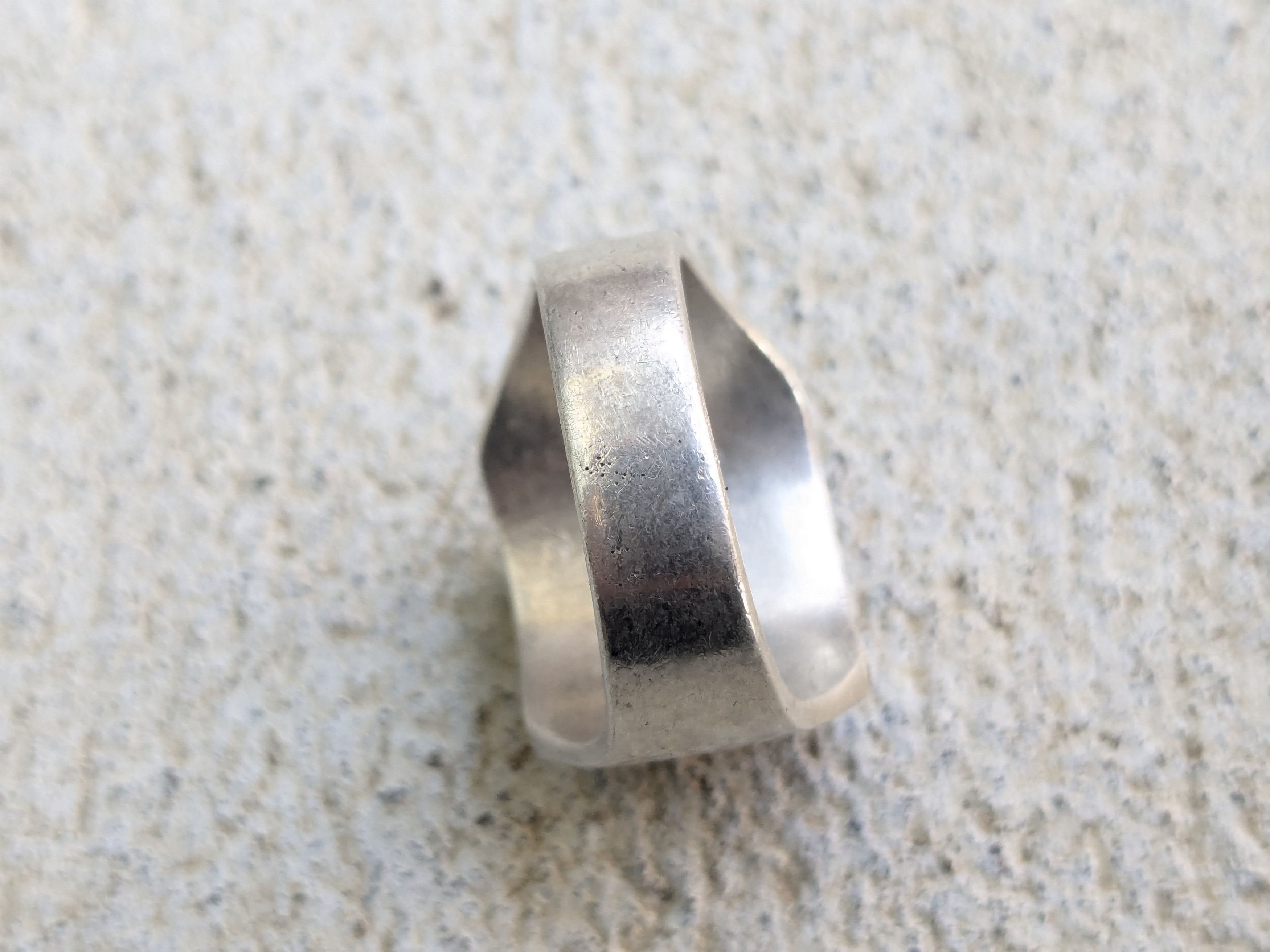 Vintage Vintage Taxco Sterling Silver Ring Black Onyx 10.5 Modern Size ONE SIZE - 9 Thumbnail