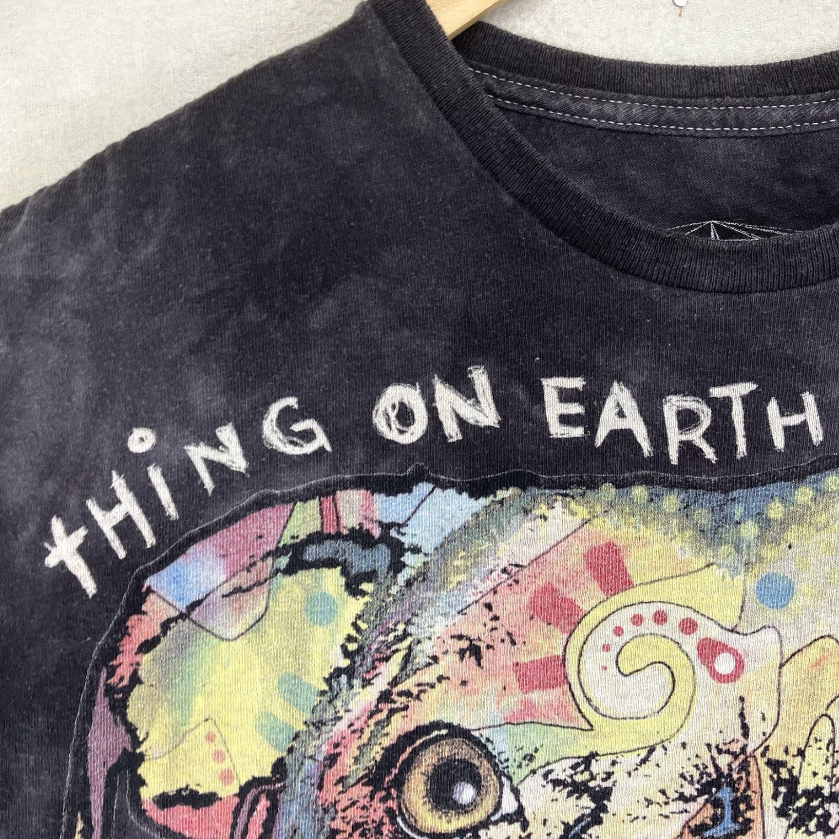 Vintage Dean Russo Art 3D Tees Tie Dye T Shirt Pitbull Gray Size Large Men's Shirt Size US L / EU 52-54 / 3 - 7 Thumbnail