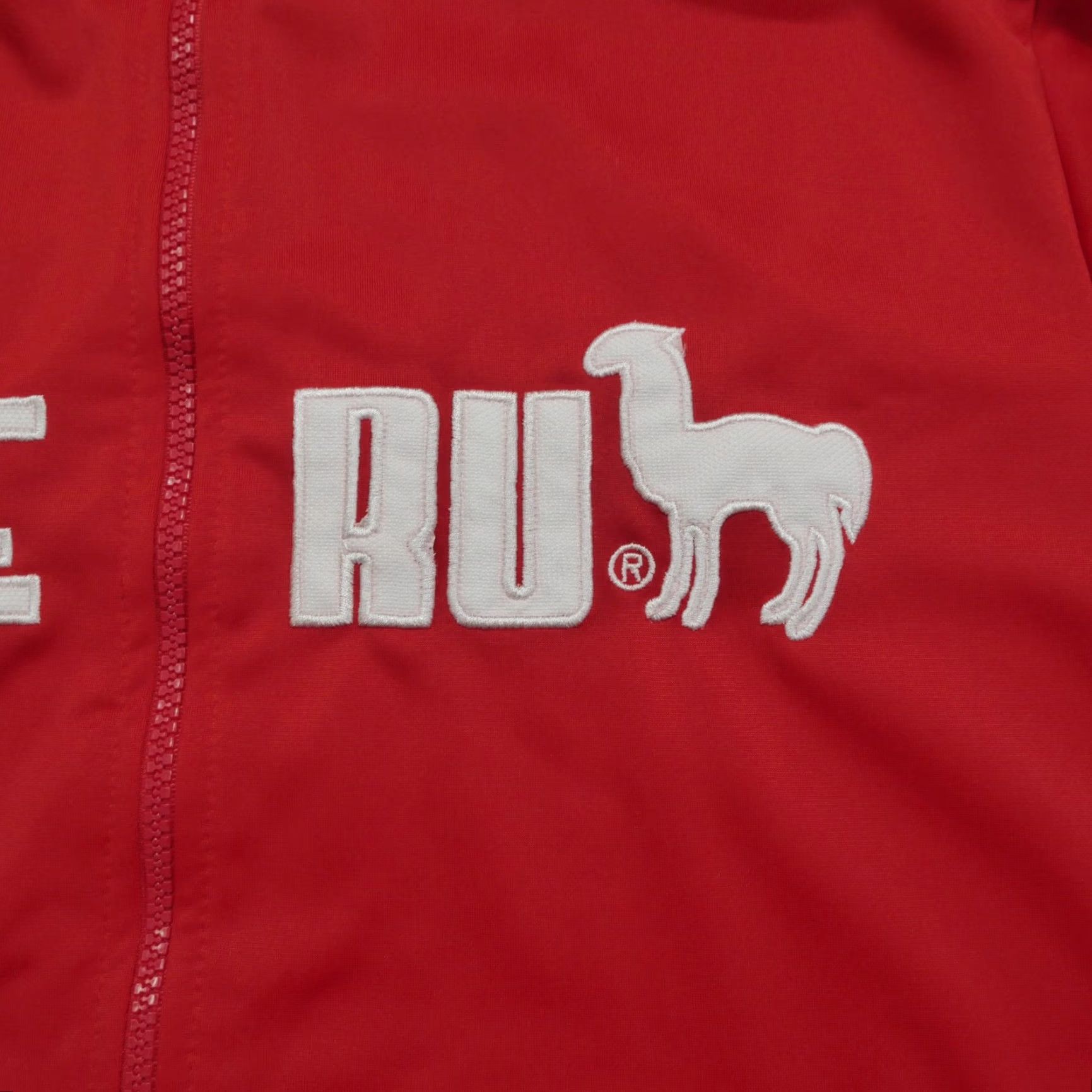 Vintage VINTAGE Cuy Arts Jacket Mens Regular Red - Bomber Jacket - Zip Up - Adult Medium - Y2K - Track - Polyester - Jacket - Red White Size US L / EU 52-54 / 3 - 2 Thumbnail