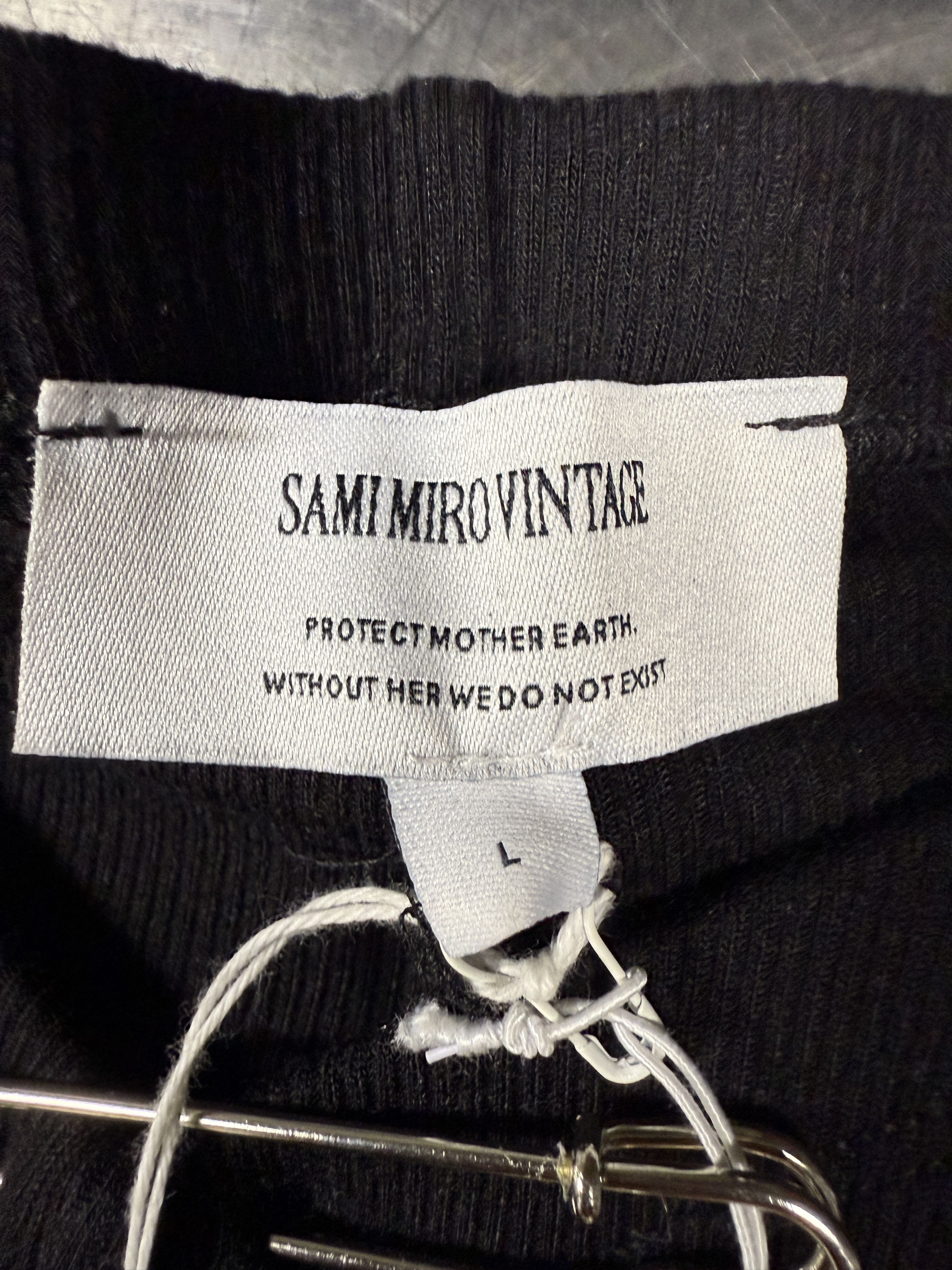 SAMI MIRO VINTAGE SAMI MIRO VINTAGE Black Rib Asymmetric Pants Size 30" / US 8 / IT 44 - 7 Thumbnail