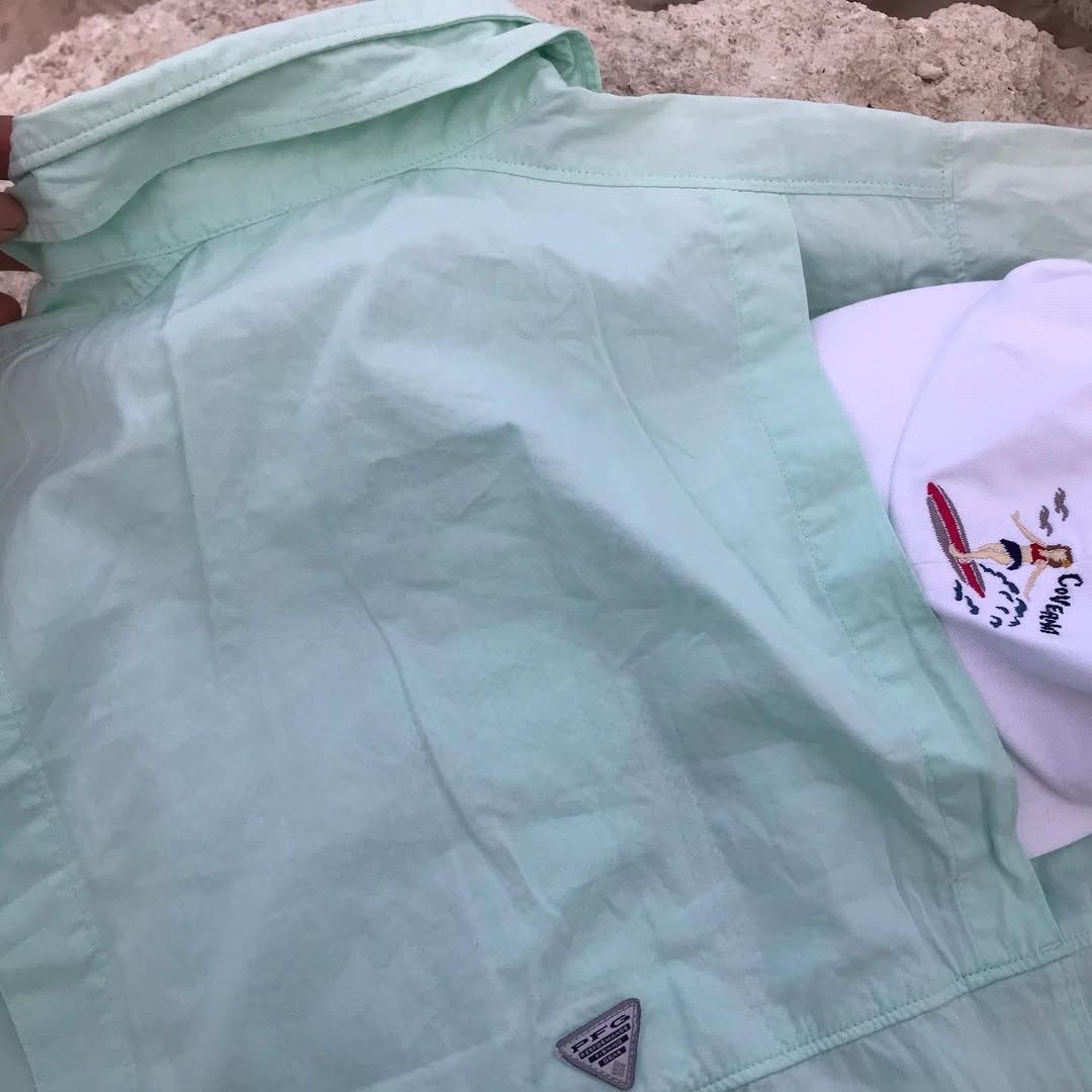 Columbia × Hysteric Glamour Columbia Natural organic Sea Blue Columbia Hunting shirt Size US M / EU 48-50 / 2 - 10 Thumbnail