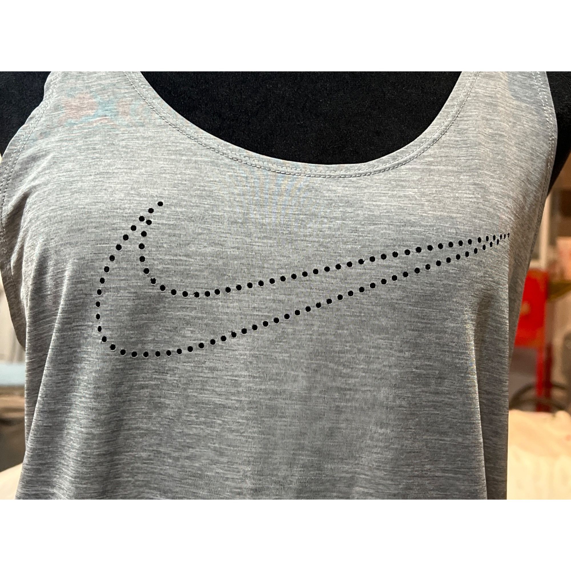Nike NIKE Gray Dri-Fit Women's Racerback Top Size M / US 6-8 / IT 42-44 - 4 Thumbnail