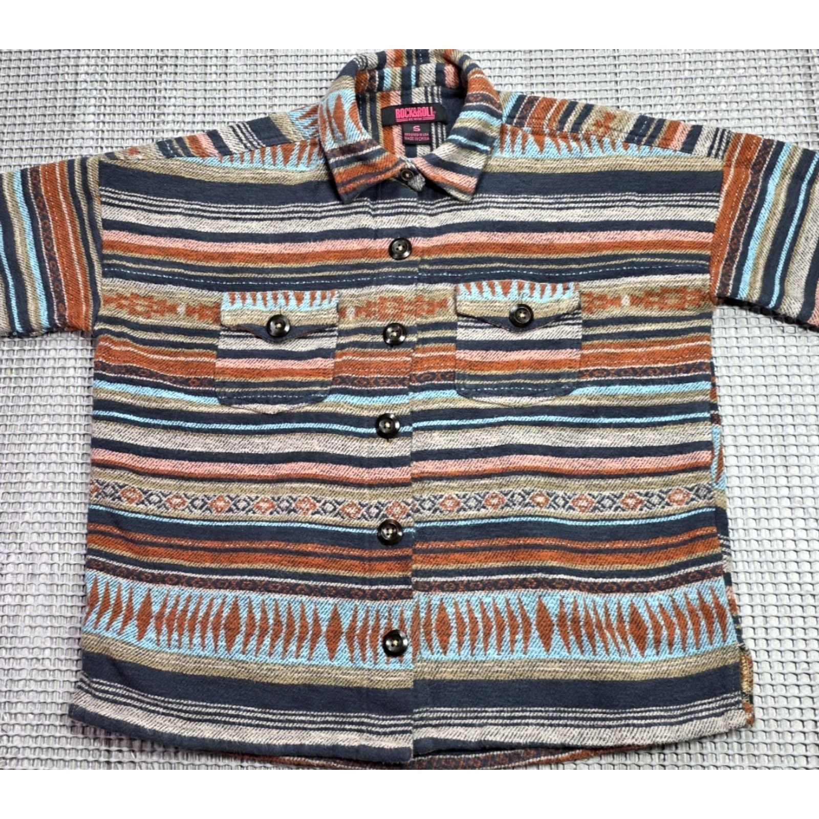 Denime Rock & Roll Shirt Jacket Multicolor Aztec S Rock & Roll Shirt Jacket Aztec Multicolor S Womens Size S / US 4 / IT 40 - 3 Thumbnail