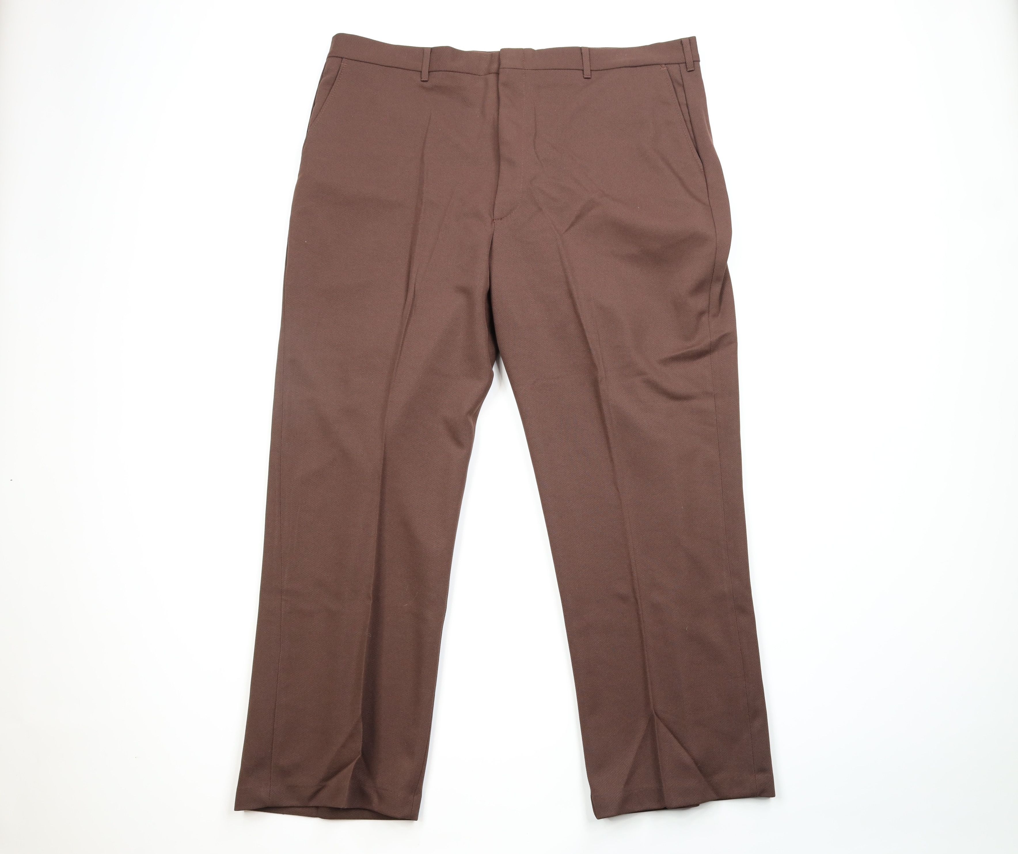 image of Deadstock Vintage 70's Streetwear Bell Bottoms Pants Brown, Men's (Size 43)