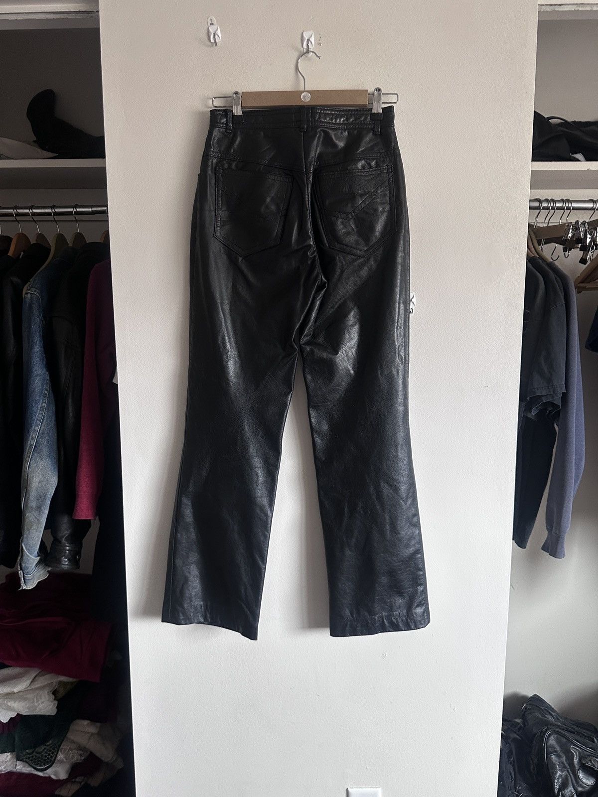 Leather × Vintage Vintage 00’s Black Leather Pants Size 28" / US 6 / IT 42 - 4 Thumbnail
