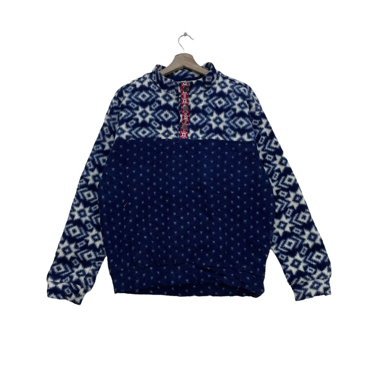 Native × Vintage 💥Vintage Monogram Made In Usa Fleece Jacket Native Style Size US M / EU 48-50 / 2 - 1 Thumbnail