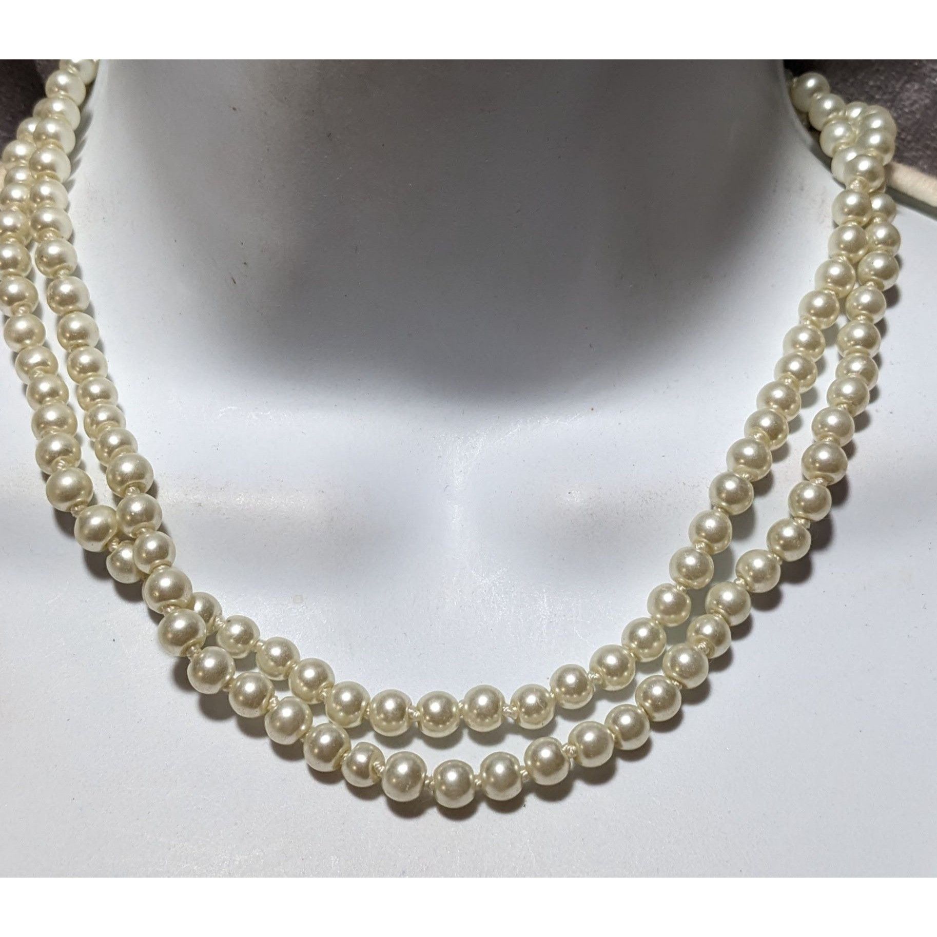 Other Elegant Glass Pearl Double Strand Necklace Size ONE SIZE - 5 Thumbnail