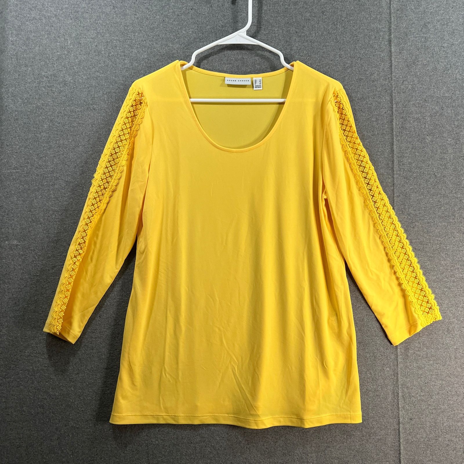 Other Susan Graver Liquid Knit 3/4-Sleeve Top Size S / US 4 / IT 40 - 1 Thumbnail