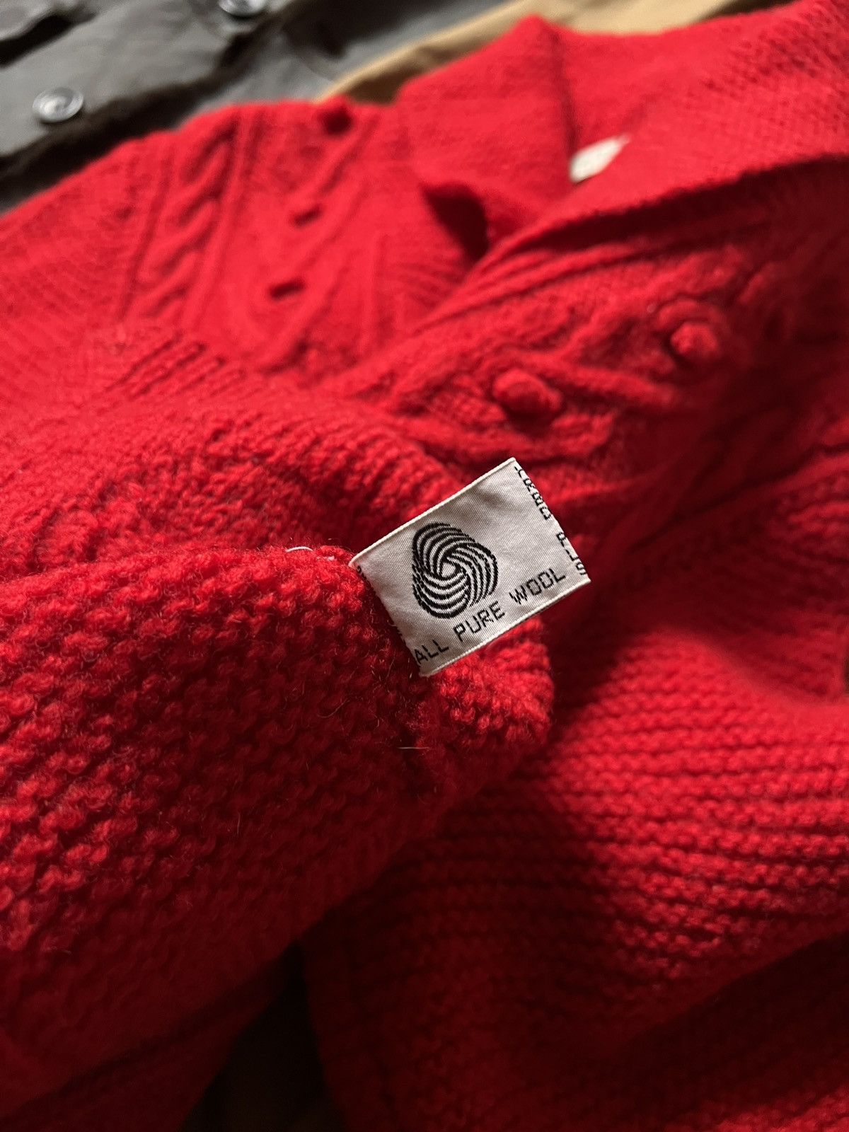 L.L. Bean Vintage Handknitted L.L. Bean Red Wool Cardigan Sweater Size M / US 6-8 / IT 42-44 - 10 Thumbnail