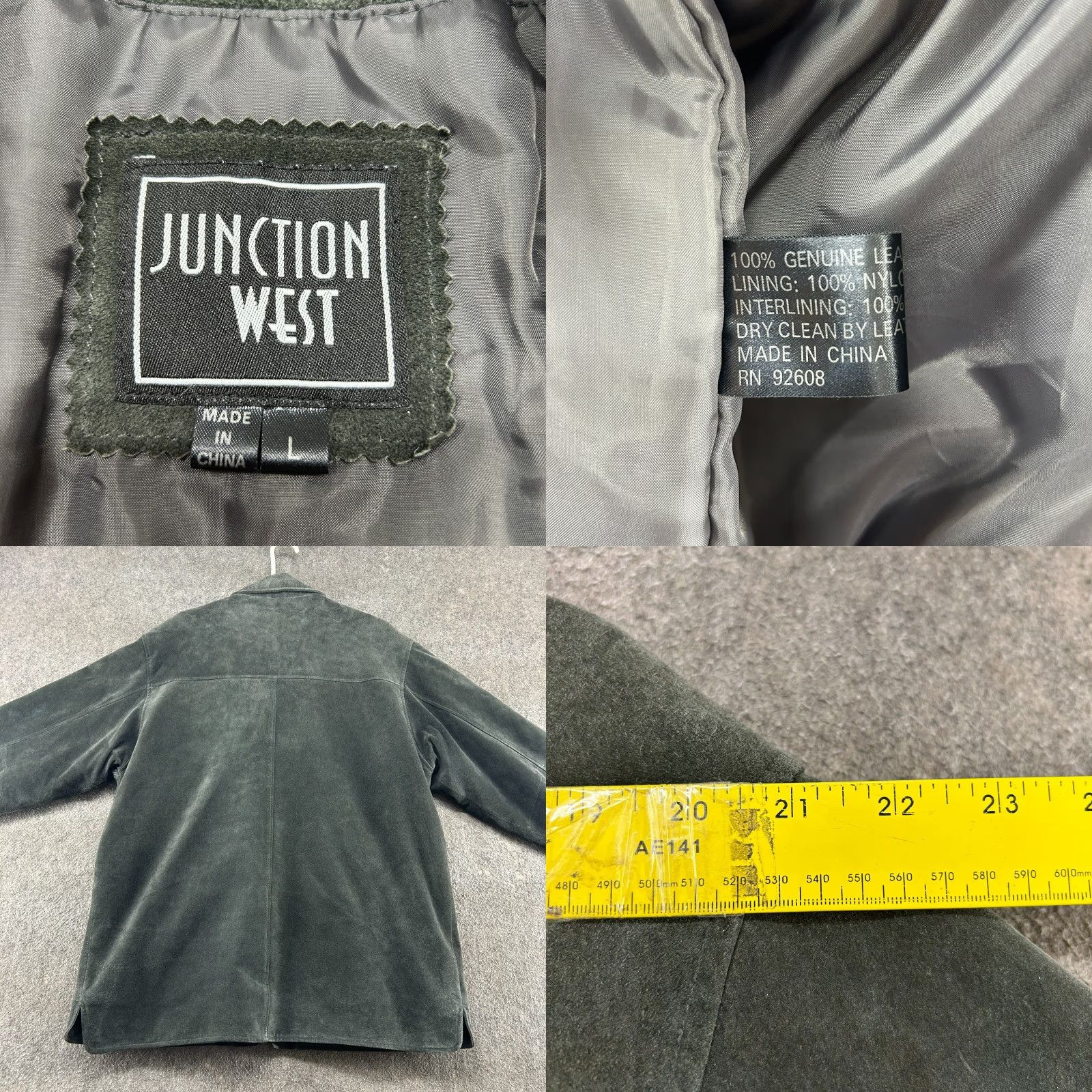 Vintage VINTAGE Junction West Jacket Mens L Black Genuine Leather Suede Lined Chore 90s Size US L / EU 52-54 / 3 - 8 Thumbnail